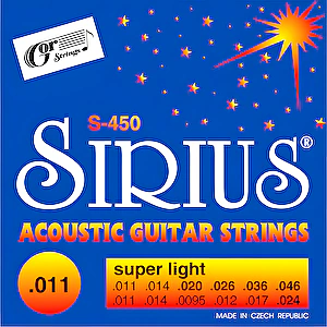 Struny na akustickú gitaru 12-string 11-46 S-450 bronz a mosadz Sirius