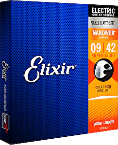Struny na elektrickú gitaru 09-42 Super Light Nanoweb Elixír
