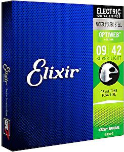 Struny na elektrickú gitaru 09-42 Super Light Optiweb Elixír