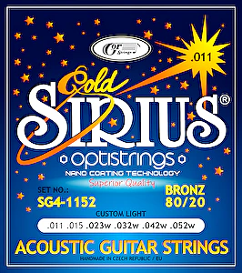 Struny na akustickú gitaru 11-52 SG4-1152 Sirius Gold Gorstring