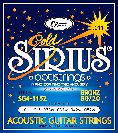 Struny na akustickú gitaru 11-52 SG4-1152 Sirius Gold Gorstring