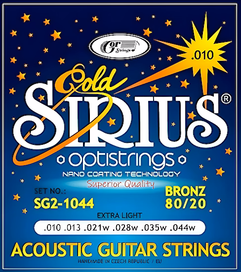 Struny na akustickú gitaru 10-44 SG2-1044 Sirius Gold Gorstring