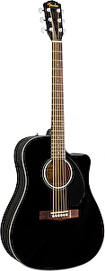 Elektro-akustická gitara CD-60SCE WN Black Fender