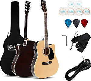 Elektro-akustická gitara WSD-8CE-NT Slim Line set Rocktile