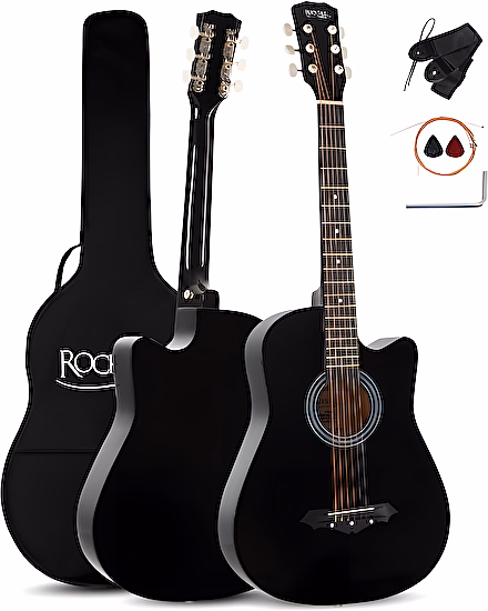 Akustická gitara WSD-5C-BK Slim Line black Rocktile