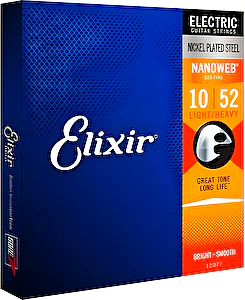 Struny na elektrickú gitaru 10-52 Light Heavy Nanoweb Elixír