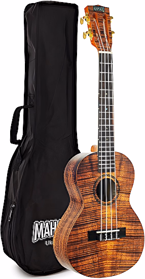 Tenorové ukulele MA3KA Photo Flame Koa Mahalo