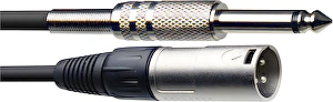Mikrofónový kábel SAC3PXM DLl XLR samec/JACK 3m Stagg