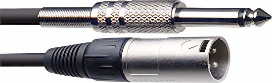 Mikrofónový kábel SAC3PXM DLl XLR samec/JACK 3m Stagg