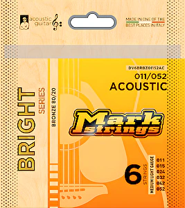 Struny na akustickú gitaru Bright BZ 011-052 Medium light Markbass