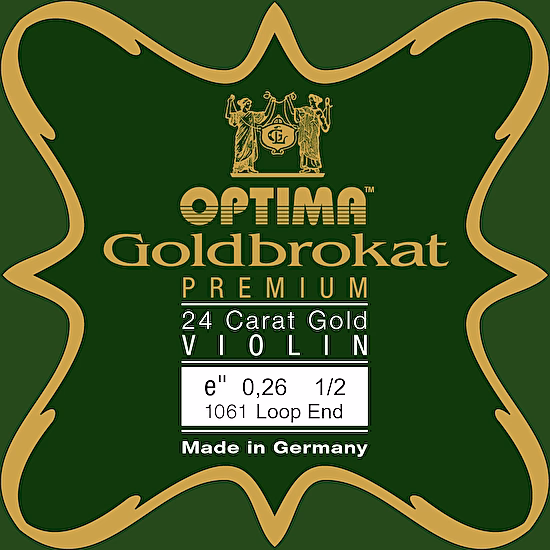 Struna na husle e" 0,26mm Goldbrokat Premium gold 1/2 Optima