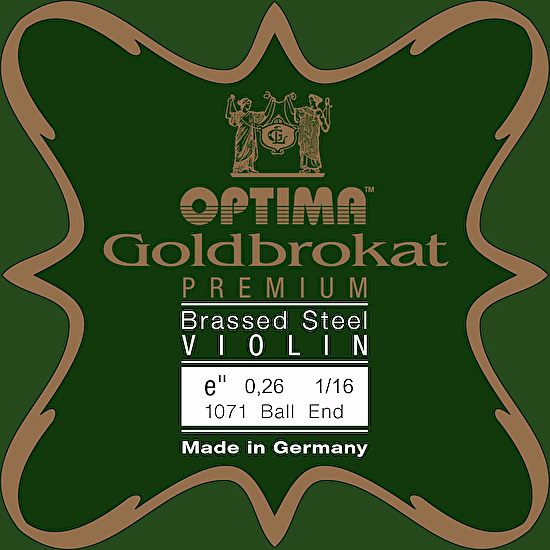 Struna na husle e" 0,26mm Goldbrokat Premium 1/16 Optima