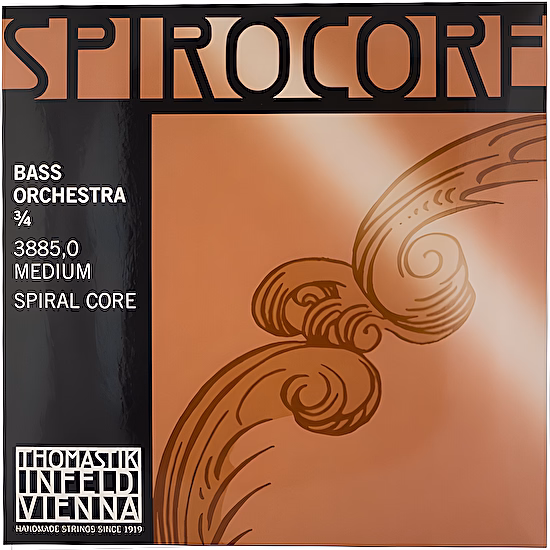 Struny na kontrabas 3/4, séria: Spirocore, sada Thomastik