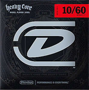 Struny na elektrickú gitaru 10-60, 7ks, heavy core Dunlop