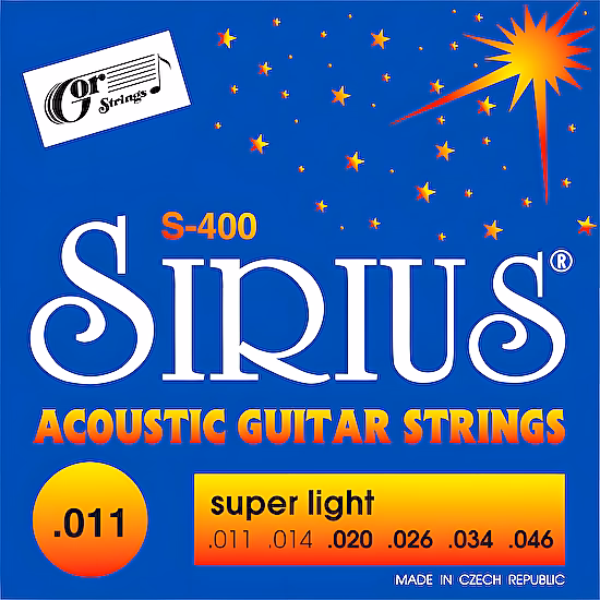 Struny na akustickú gitaru 11-46 S-400 bronz a mosadz Sirius Gorstring