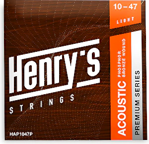 Struny na akustickú gitaru 10-47 Premium phosphorbronze Henry's
