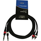 Kábel AC-2R-2J6M/3 2xRCA/ 2x6,3 Jack mono 3m ADJ