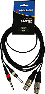 Audio kábel AC-2XF-2J6M/1,5 2xXLR F/2x6,3 jack mono 1,5m ADJ