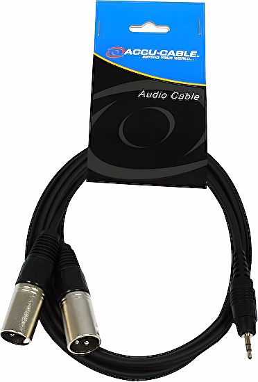 Audio kábel AC-J3S-2XM/3 3,5 Jack St/2x XLR m 3,0m Adj
