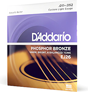 Struny na akustickú gitaru 11-52 Phosphor Bronze EJ26 D´Addario