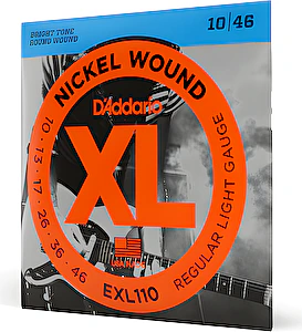 Struny na elektrickú gitaru 10-46 niklové, séria XL D´Addario