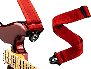 Pás na gitaru 50mm AUTO LOCK Blood Red D´Addario
