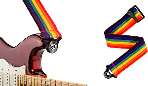 Pás na gitaru 50mm AUTO LOCK Polypro Rainbow D´Addario