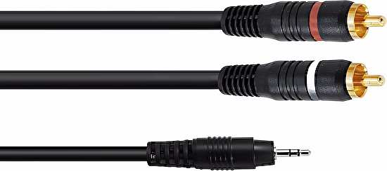 Audio kábel 3,5jack/2xRCA 0,5m Omnitronic