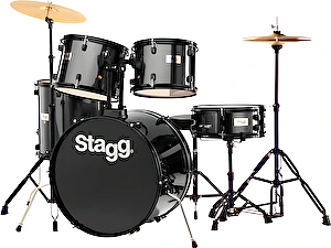 Akustické bicie TIM122B BK 5-dielna sada black Stagg