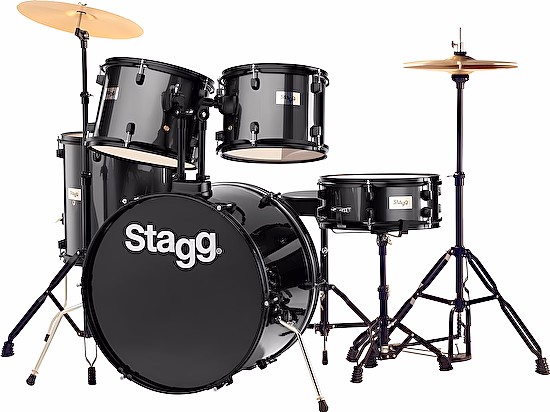 Akustické bicie TIM122B BK 5-dielna sada black Stagg
