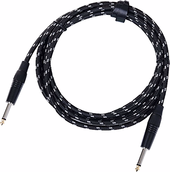 Nástrojový kábel INST-3T textil jack 6,3/jack 6,3 mono 3m Pronomic