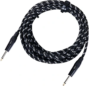 Nástrojový kábel INST-6T textil jack 6,3/jack 6,3 mono 6m Pronomic