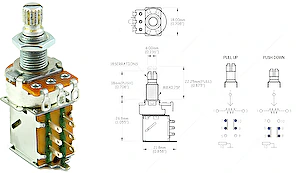 Potenciometer VLP1-B500K Partsland