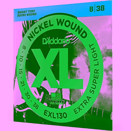 Struny na elektrickú gitaru 8-38 niklové, séria XL D´addario