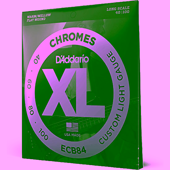 Struny na elektrickú basgitaru XL Chromes 40-100 flat D´addario