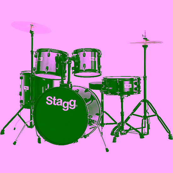 Akustické bicie TIM120B BK 5-dielna sada black Stagg