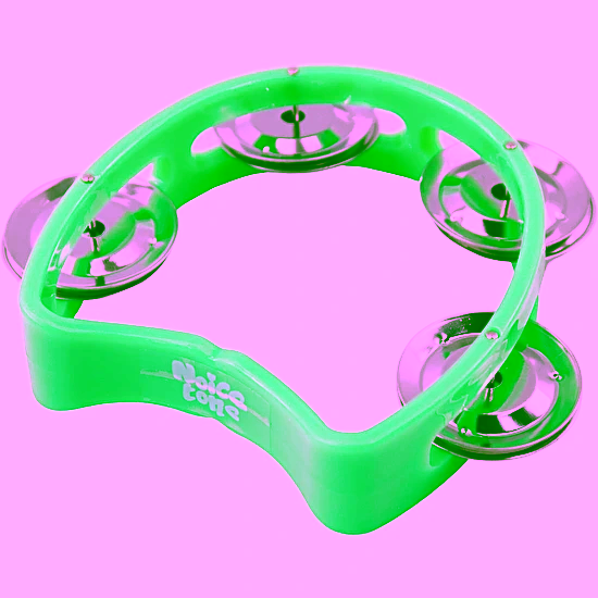 Tamburína mini D001-4 10cm Green Nicetone