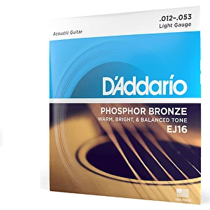 Struny na akustickú gitaru 12-53 EJ16 D´Addario