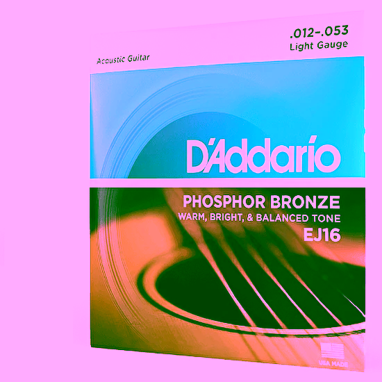 Struny na akustickú gitaru 12-53 EJ16 D´addario