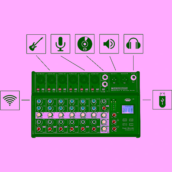 Analógový mixpult B-803 BT MP3 Pronomic