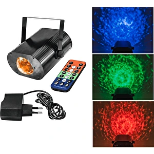 Svetelný Water efekt LED H2O 1x TCL RGB LED, IR Eurolite
