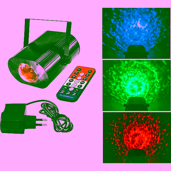 Svetelný Water efekt LED H2O 1x TCL RGB LED, IR Eurolite