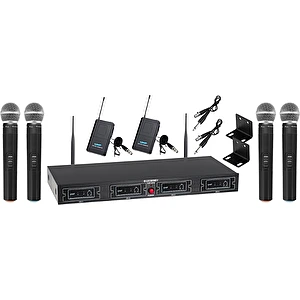 Bezdrôtový mikrofónový systém UHF-4V2I 4-kanálový Quad Funkset Mcgrey