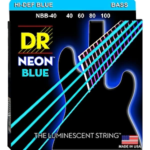 Struny na basgitaru NBB-40 Light 40-100 Neon Blue Dr strings