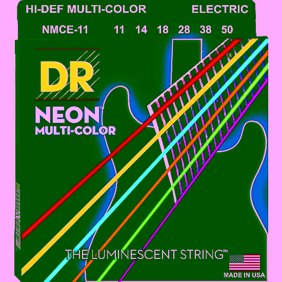 Struny na elektrickú gitaru NMCE-11 11-50 Neon Multi Color DR Strings