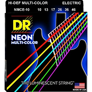 Struny na elektrickú gitaru NMCE-10 10-46 Neon Multi Color DR Strings