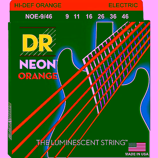 Struny na elektrickú gitaru NOE-9/46 9-46 Neon Orange DR Strings