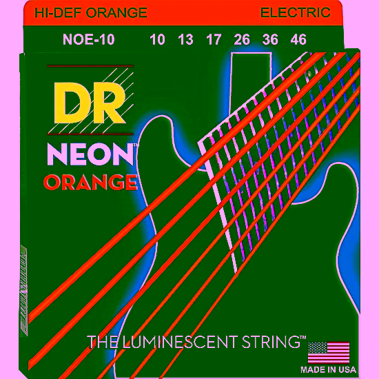 Struny na elektrickú gitaru NOE-10 10-46 Neon Orange DR Strings